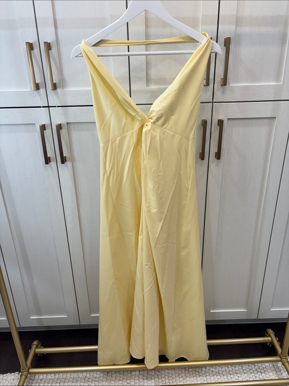Yellow Halter Maxi Dress
